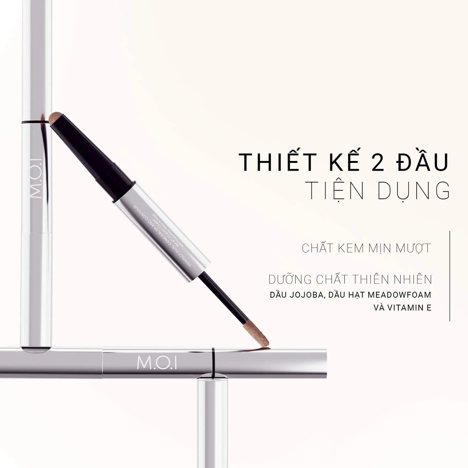 Bút Trang Điểm 2 Đầu - M.O.I Perfect Dual Concealer &amp; Contour 2.5g &amp; 4.5g