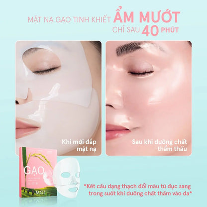 Mặt Nạ Gạo Tinh Khiết Sáng Da M.O.I Hydrogel Rice Mask – Box of 3