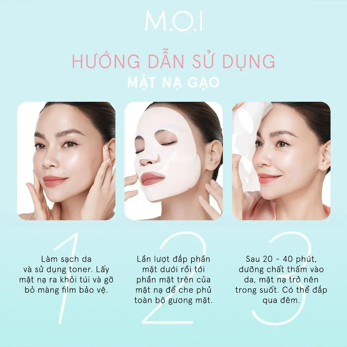 Mặt Nạ Gạo Tinh Khiết Sáng Da M.O.I Hydrogel Rice Mask – Box of 3
