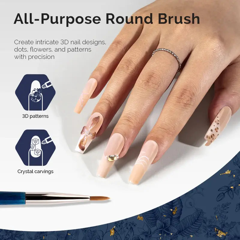 Modular Design Nail Art Liner Brush 5Pcs