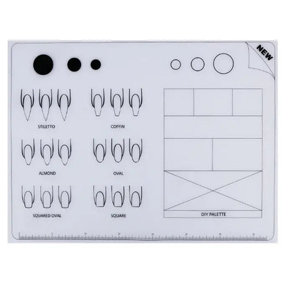 Silicone Rollable Manicure Washable Nail Art Practice Mat for Nail Student