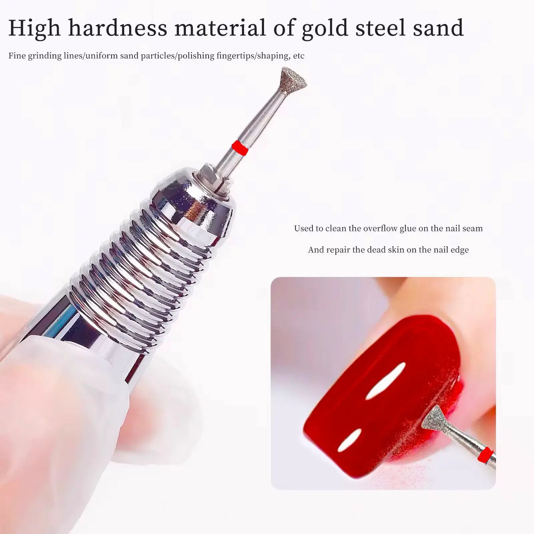 Safety Flat Fan-Shaped Diamond Nail Drill Bit for Russian Manicure