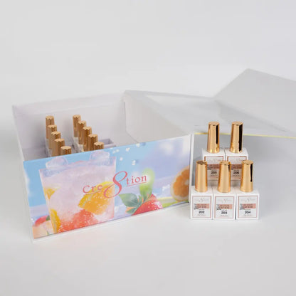 Cre8tion Fruit Cat Eye Gel Kit 0.5 oz – 18 Colors + 2 Free Top Coats