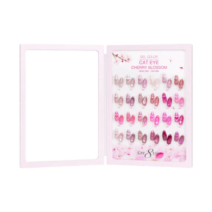 Cre8tion Cherry Blossom Cat Eye Gel Kit – 24 Colors + 5 Free Top Coats