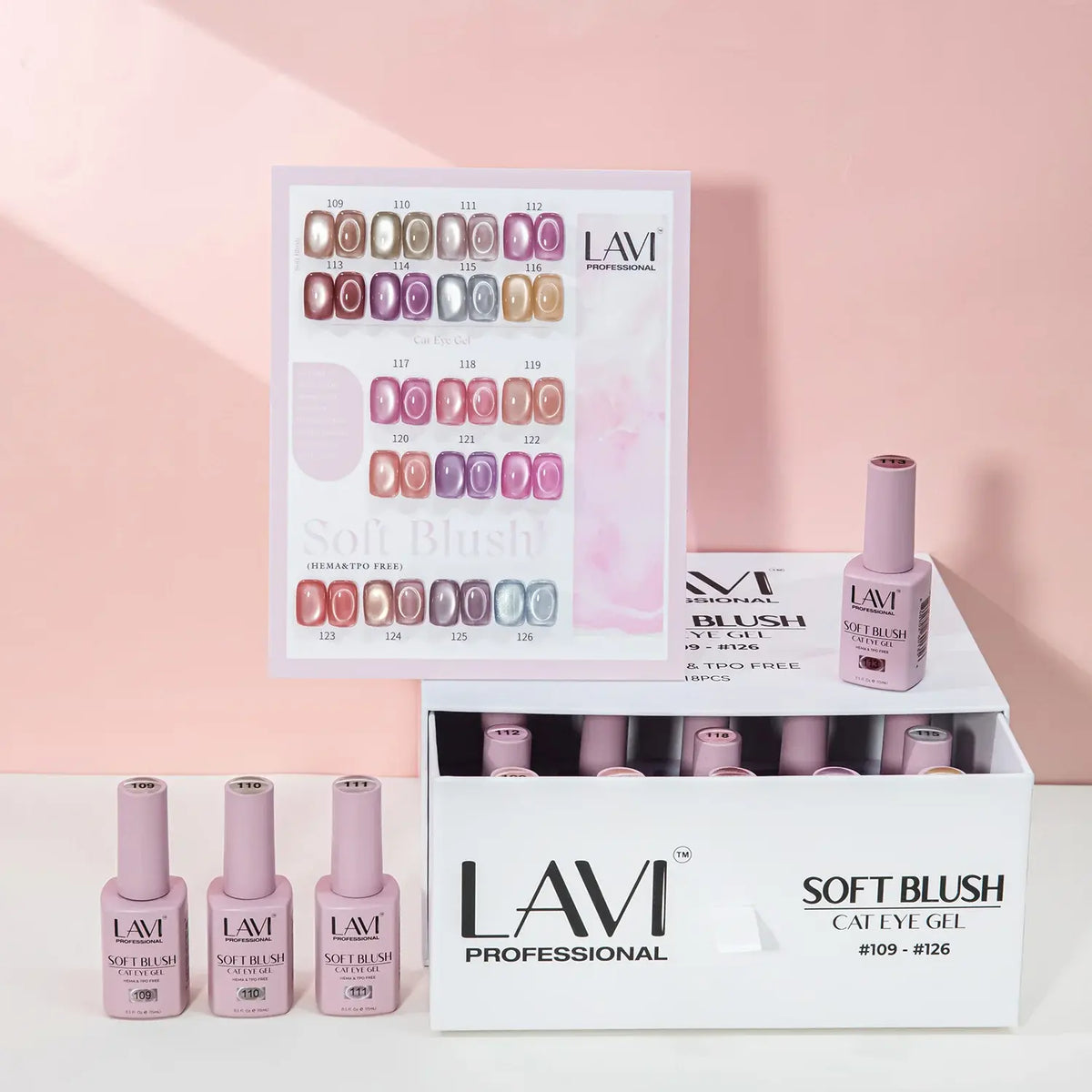 LAVI Cat Eye Kit (18 colors) - SOFT BLUSH (