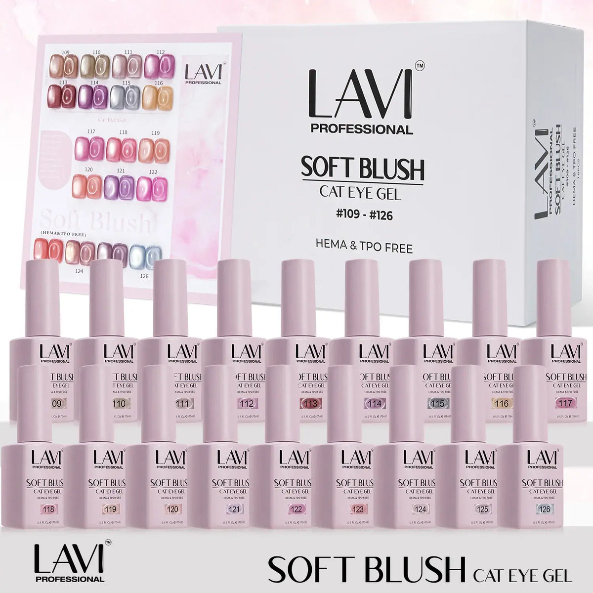 LAVI Cat Eye Kit (18 colors) - SOFT BLUSH (