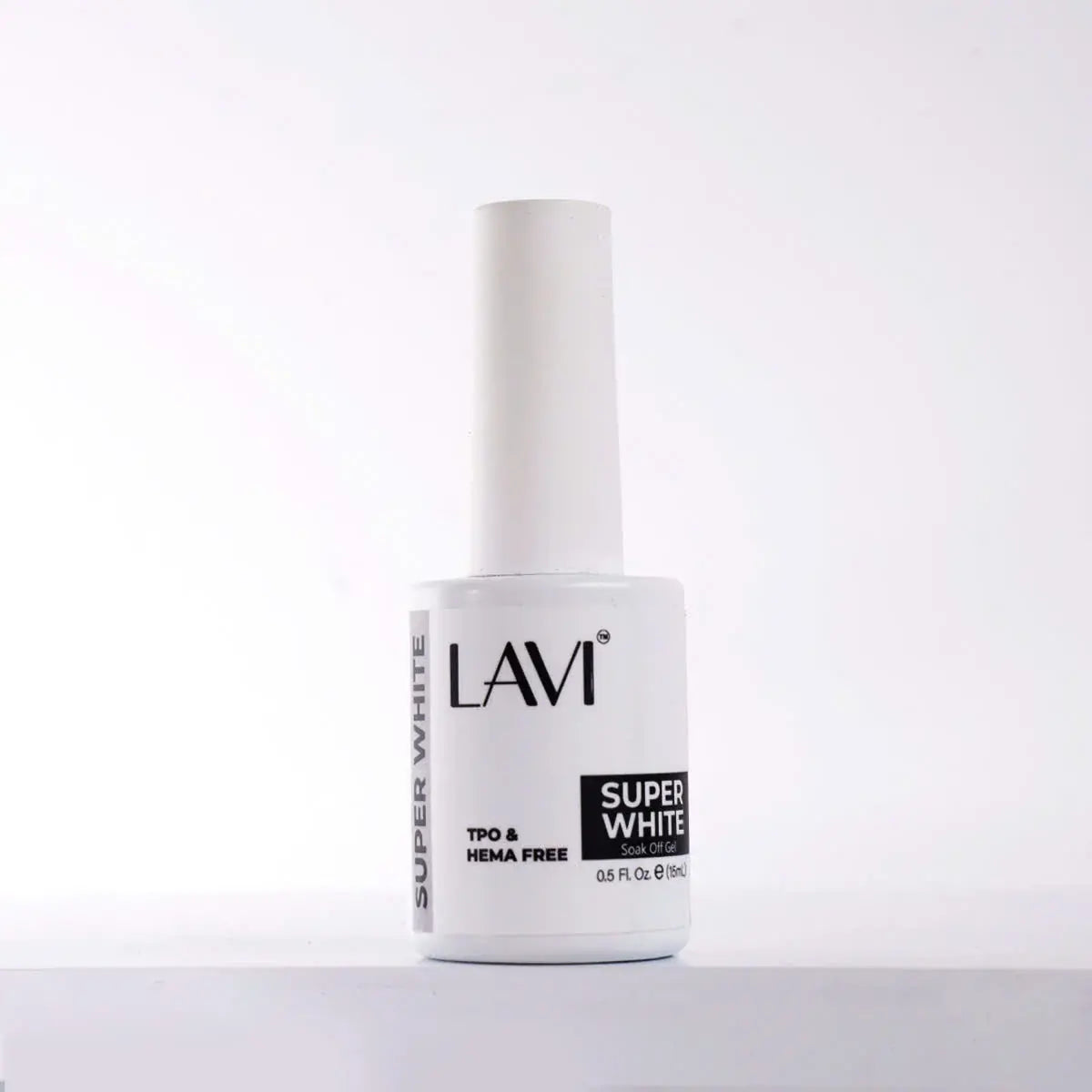 Lavi Super White Gel 0.5oz (HEMA &amp; TPO Free), V2 (Pk: 25 pcs/box, 200 pcs/case)