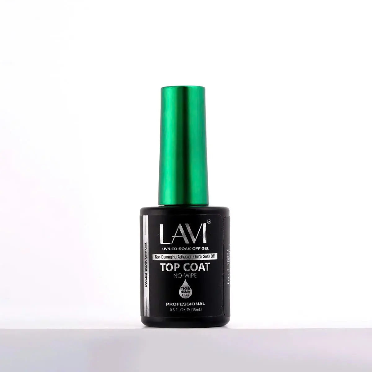 Lavi Top Coat No Wipe 0.5oz (HEMA &amp; TPO Free), V2 (PK: 25 pcs/box, 200 pcs/case)