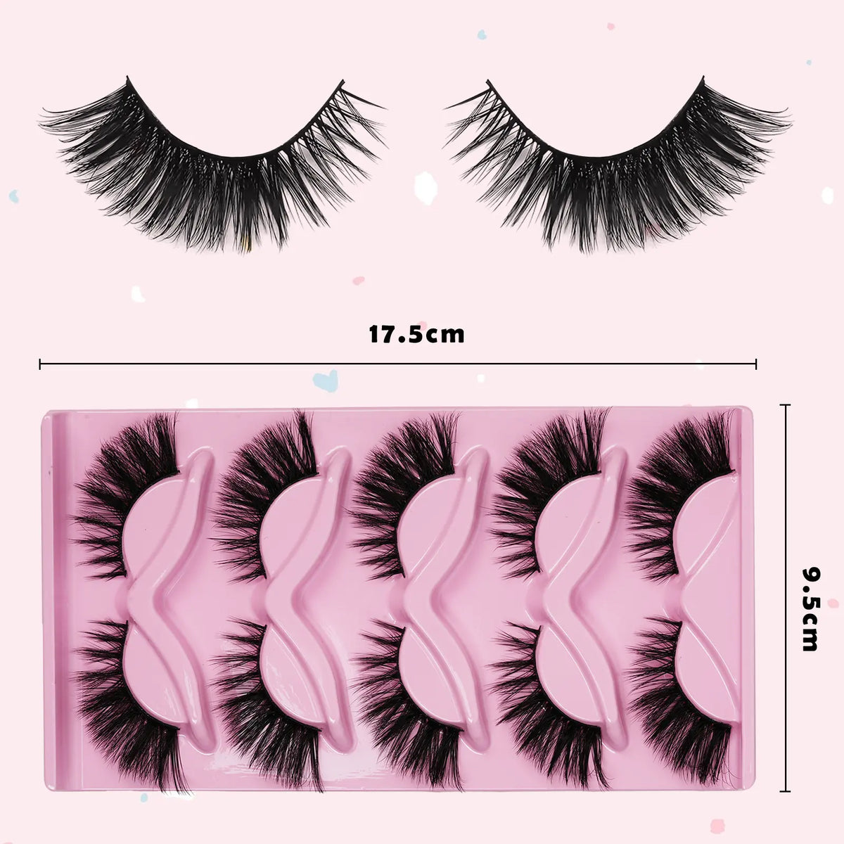 5 Pairs Fluffy Volume False Eyelashes Set with Lash Brush