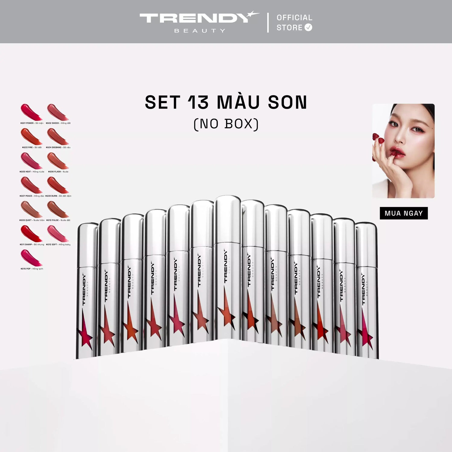 Son bóng Trendy Beauty Silver Shot Lips Gloss Collections - 13 colors