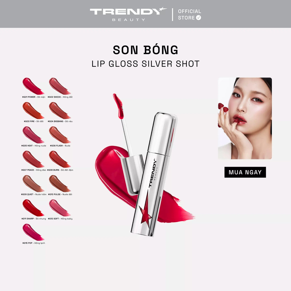 Son bóng Trendy Beauty Silver Shot Lips Gloss Collections - 13 colors