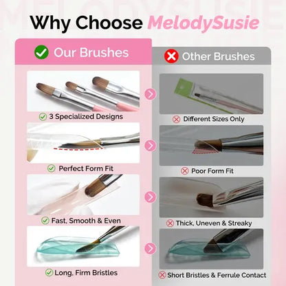 3PCS Dual-Form Nail Extension Brush Set