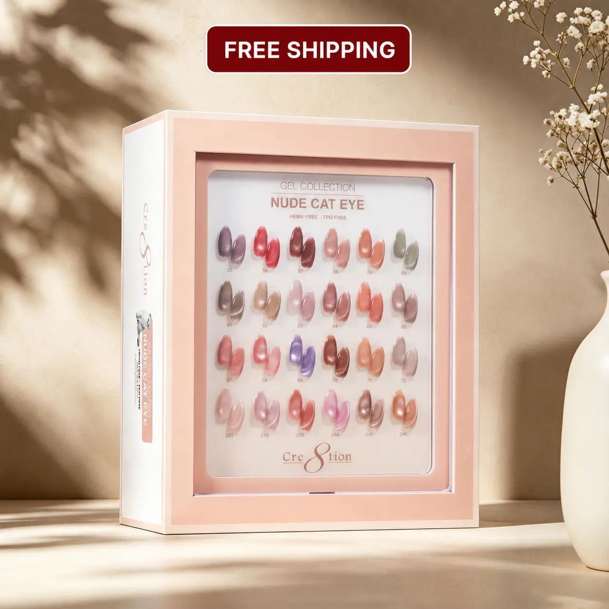 Cre8tion Nude Cat Eye Gel Set - 24 Colors, 0.5 fl oz Each