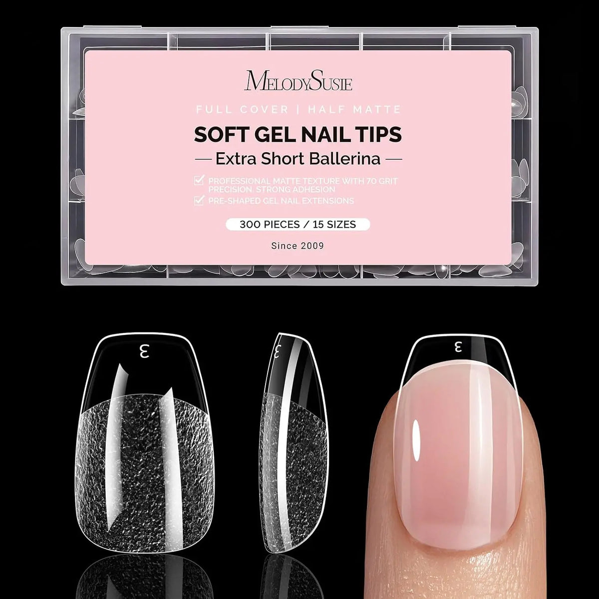 MelodySusie Nail and Toenails Tips- 300Pcs