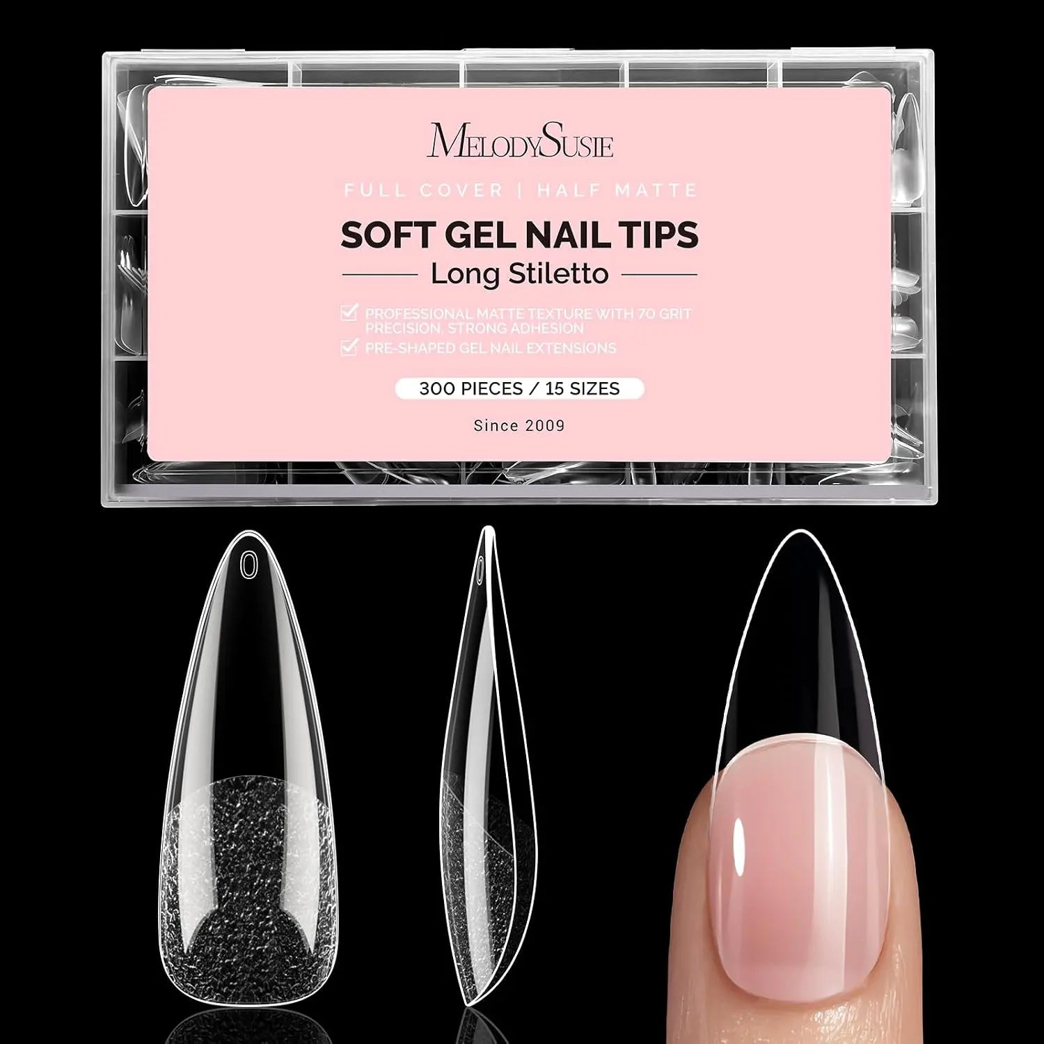MelodySusie Nail and Toenails Tips- 300Pcs