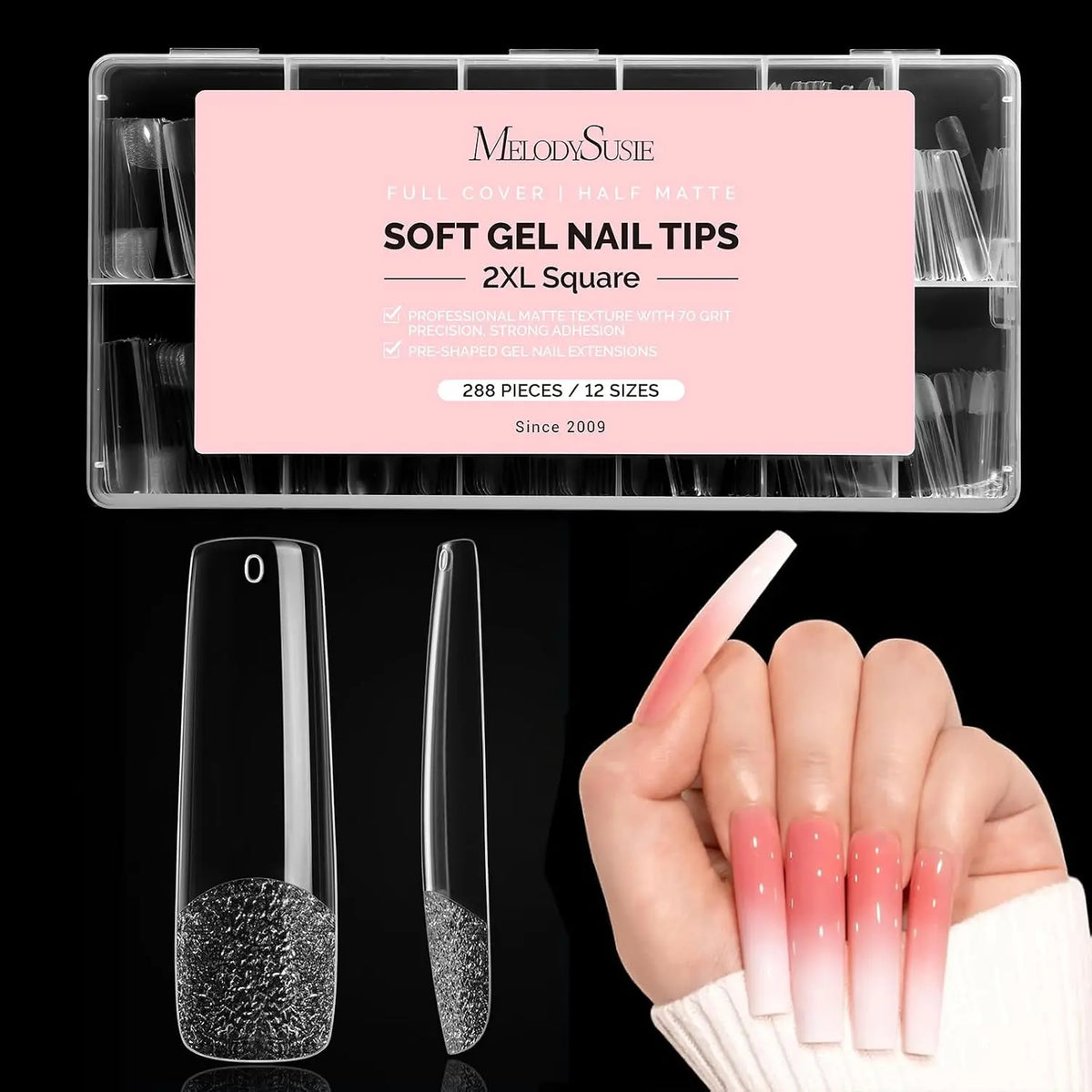 MelodySusie Nail and Toenails Tips- 300Pcs