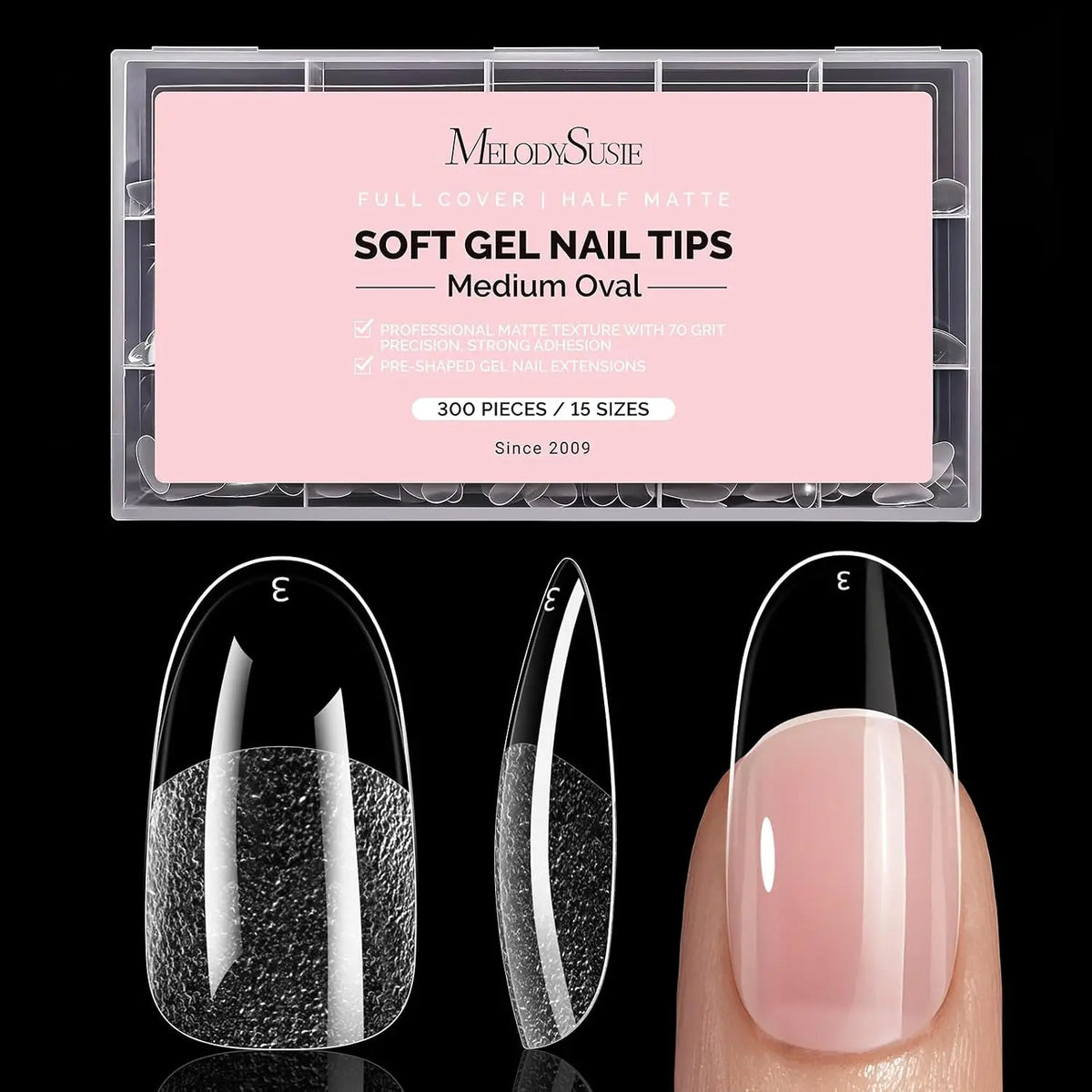 MelodySusie Nail and Toenails Tips- 300Pcs
