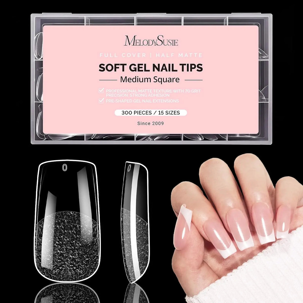 MelodySusie Nail and Toenails Tips- 300Pcs