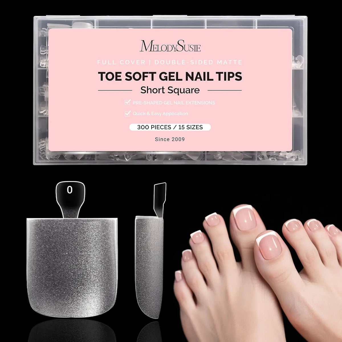 MelodySusie Nail and Toenails Tips- 300Pcs