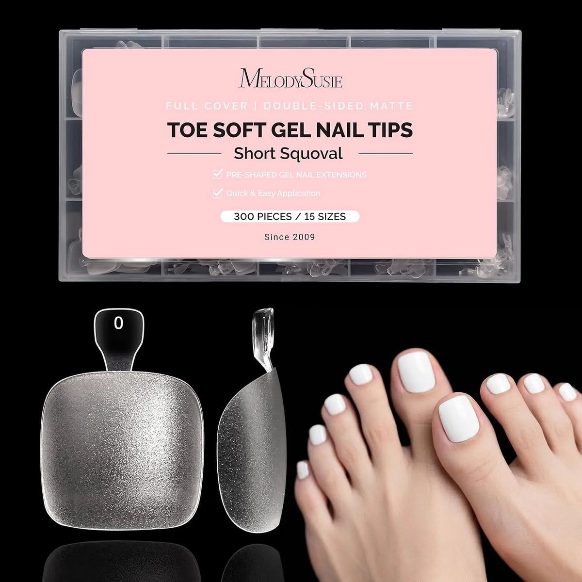 MelodySusie Nail and Toenails Tips- 300Pcs