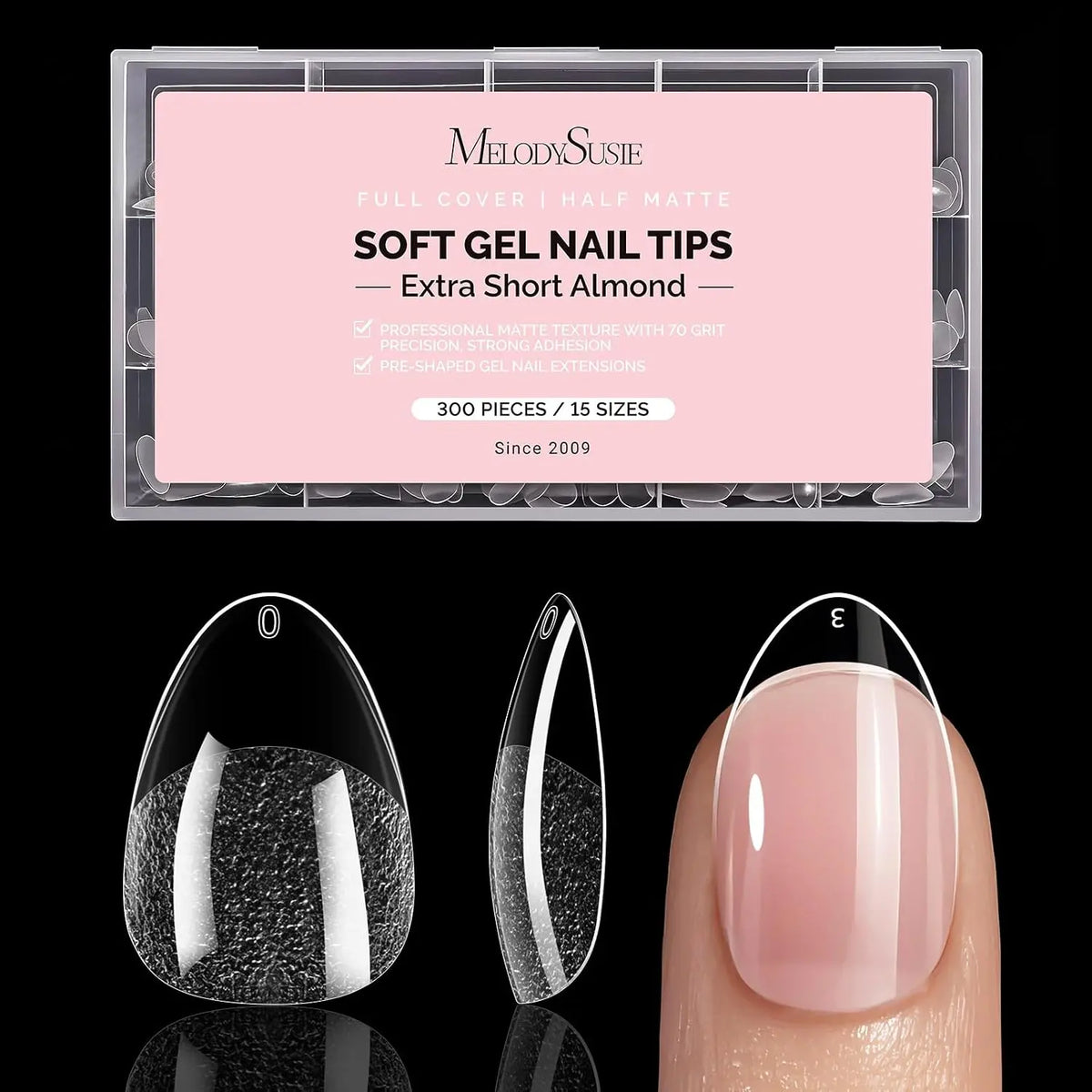 MelodySusie Nail and Toenails Tips- 300Pcs