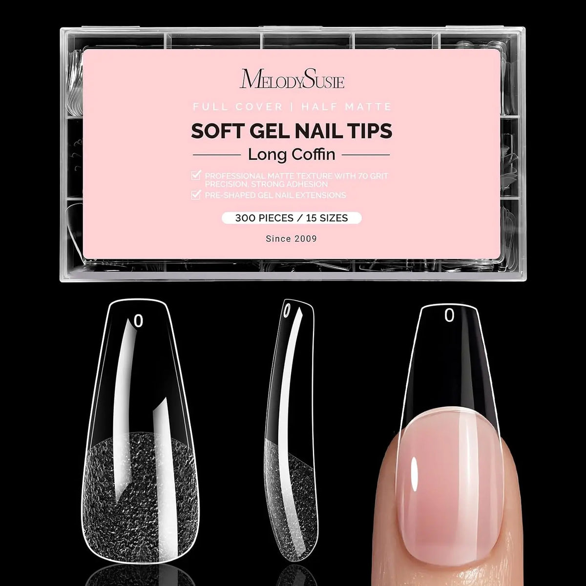 MelodySusie Nail and Toenails Tips- 300Pcs