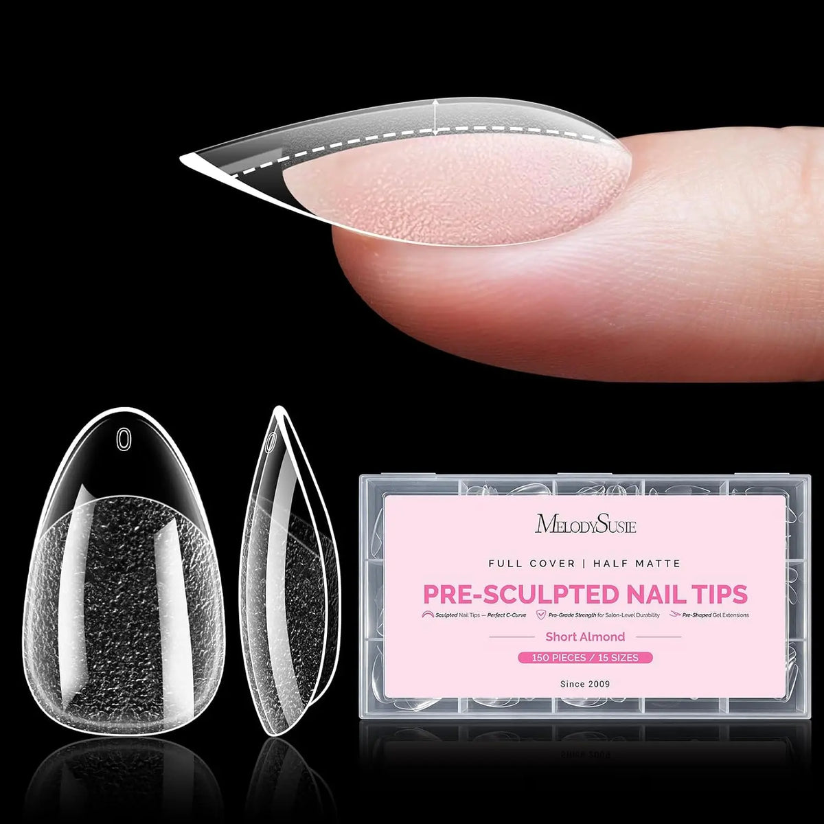 MelodySusie Pre-Sculpted Apex Nail Tips