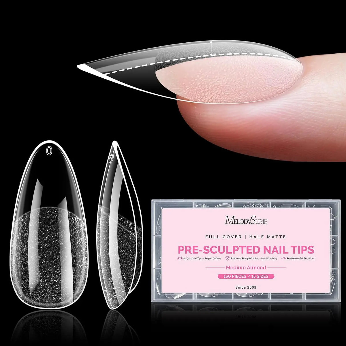 MelodySusie Pre-Sculpted Apex Nail Tips