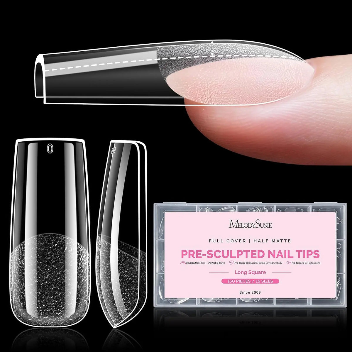 MelodySusie Pre-Sculpted Apex Nail Tips