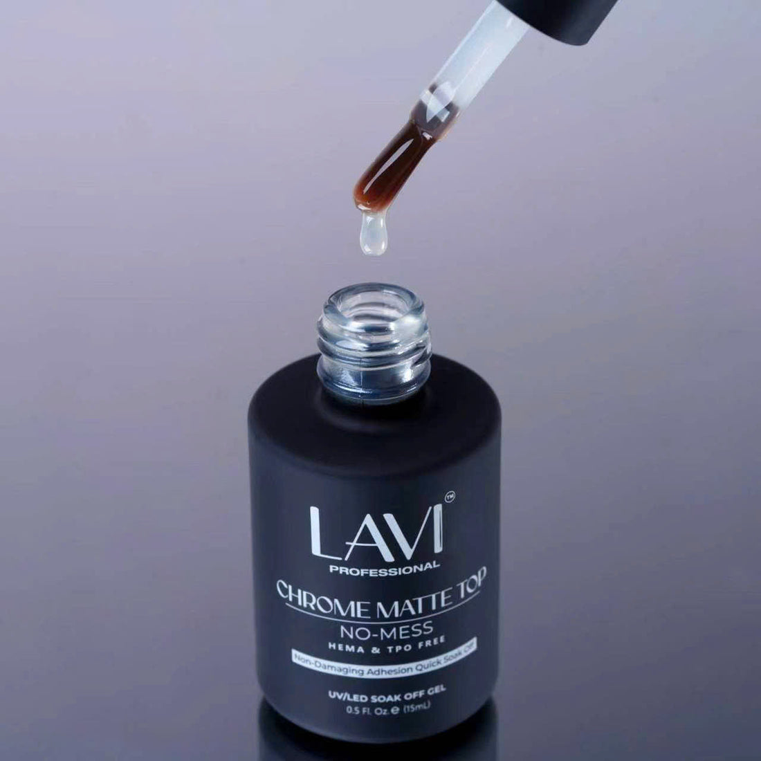 LAVI Chrome Matte Top Coat 0.5oz (HEMA &amp; TPO Free)