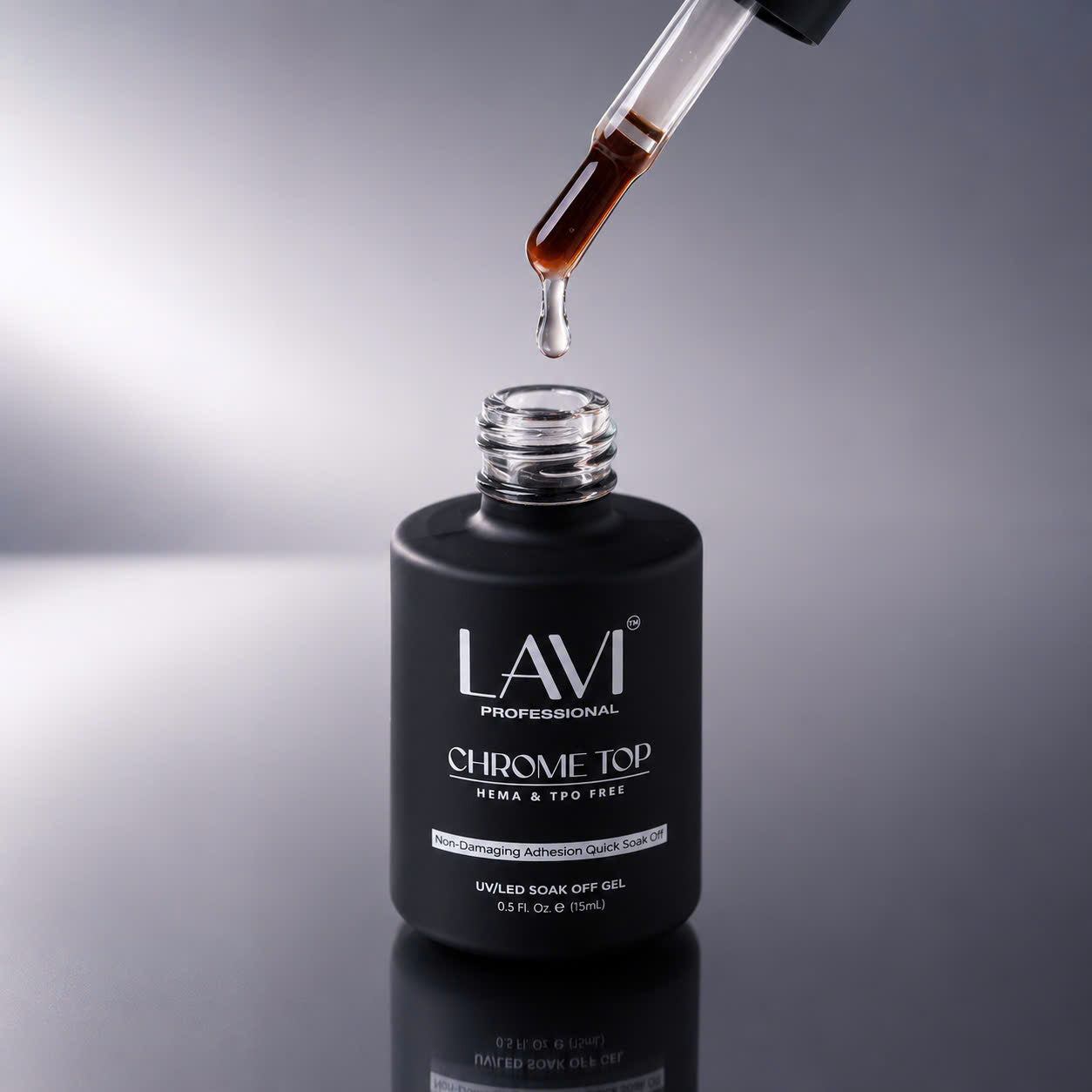 LAVI Chrome Top Coat, 0.5oz (HEMA &amp; TPO Free)