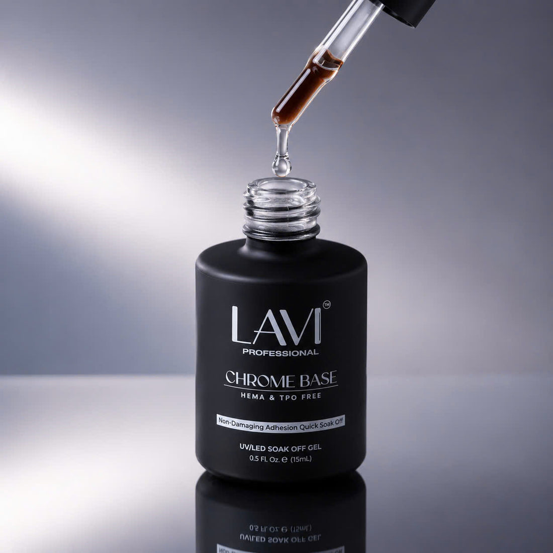 LAVI Chrome Base Coat, 0.5oz (HEMA &amp; TPO Free)