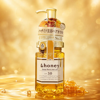 &amp;honey Deep Moist Hair Oil – Bulgarian Damask Rose Honey 100ml / 3.4 fl oz