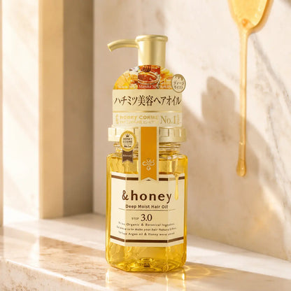 &amp;honey Deep Moist Hair Oil – Bulgarian Damask Rose Honey 100ml / 3.4 fl oz