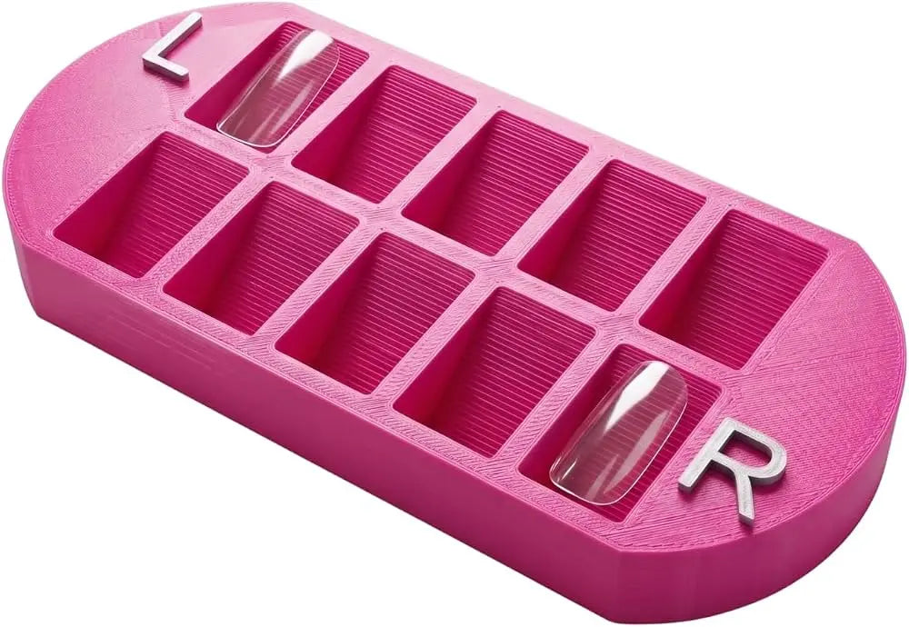 Press-On Nail Tip Sorting Tray - Hot Pink