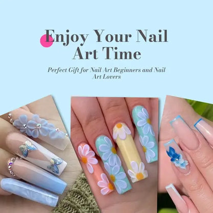 Acrylic Nail Brush Set (3Pcs) - Blue