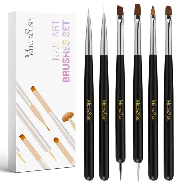 Nail Art Brushes Set (6Pcs)