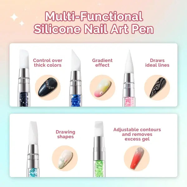 Nail Art Sculpture Pen Acrylic Dual Tipped Brushes