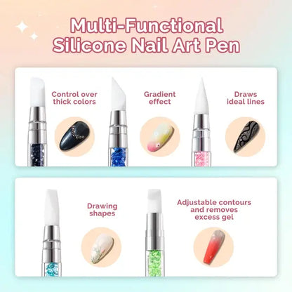 Nail Art Sculpture Pen Acrylic Dual Tipped Brushes