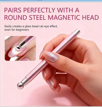 AU Nails Dual-End Cat-Eye Magnet Wand - Ball &amp; Round Head