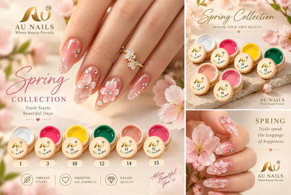 AU NAILS Spring Collection | Fresh &amp; Floral Nail Colors