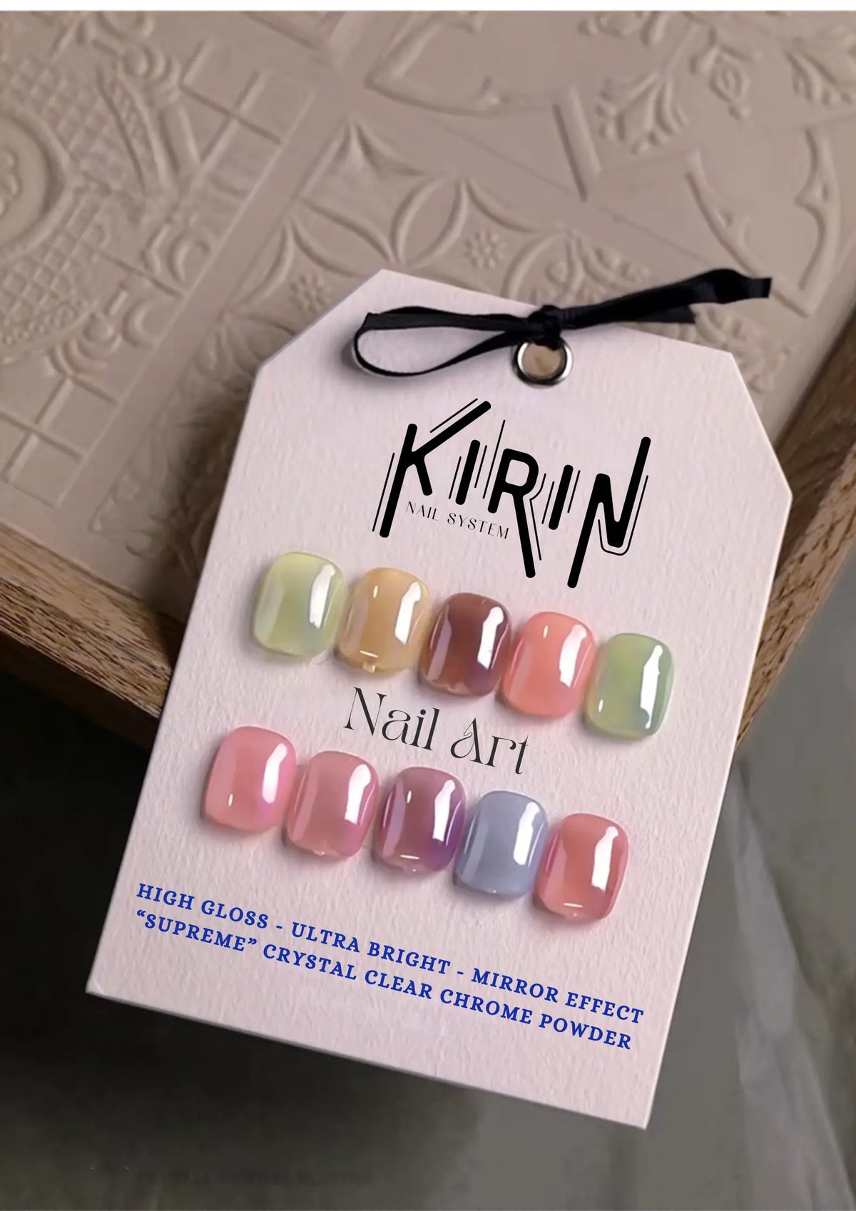 KIRIN Supreme Crystal Clear Chrome Powder (Large Size-No Dust/Glitter Finish/Mirror Effect)