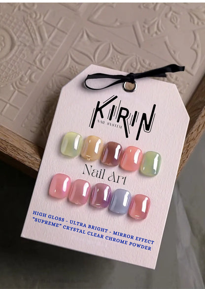 KIRIN Supreme Crystal Clear Chrome Powder (Large Size-No Dust/Glitter Finish/Mirror Effect)