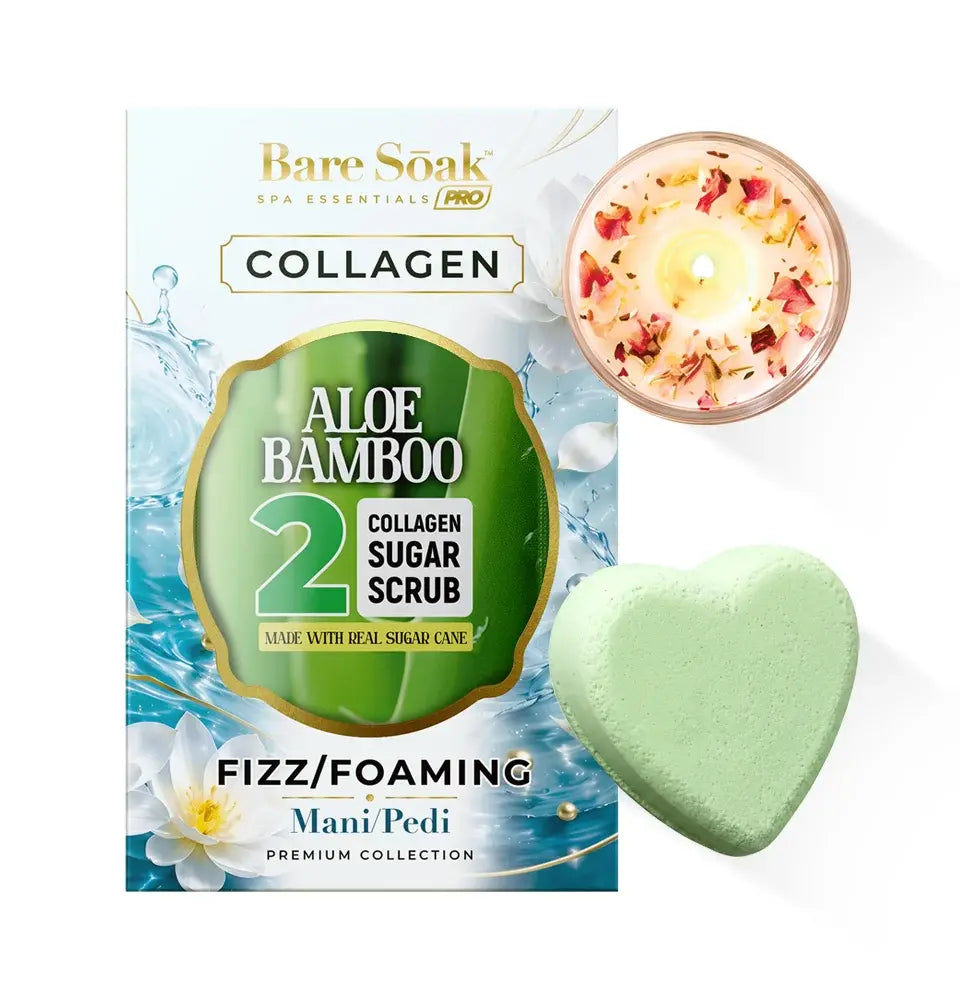5 Steps • Collagen Pedi Bomb &amp; Massage Candle