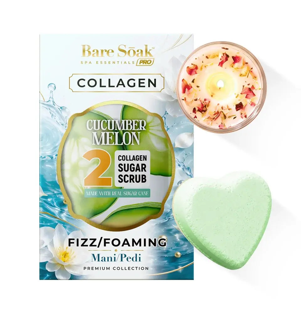 5 Steps • Collagen Pedi Bomb &amp; Massage Candle