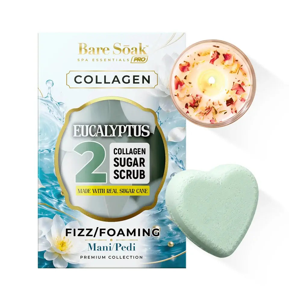 5 Steps • Collagen Pedi Bomb &amp; Massage Candle