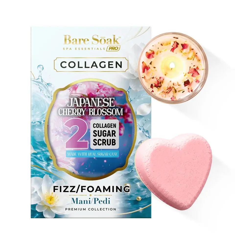 5 Steps • Collagen Pedi Bomb &amp; Massage Candle