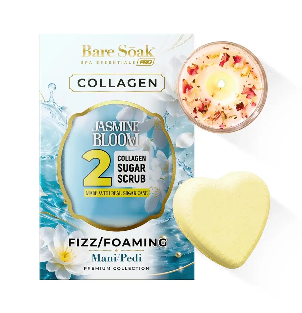 5 Steps • Collagen Pedi Bomb &amp; Massage Candle