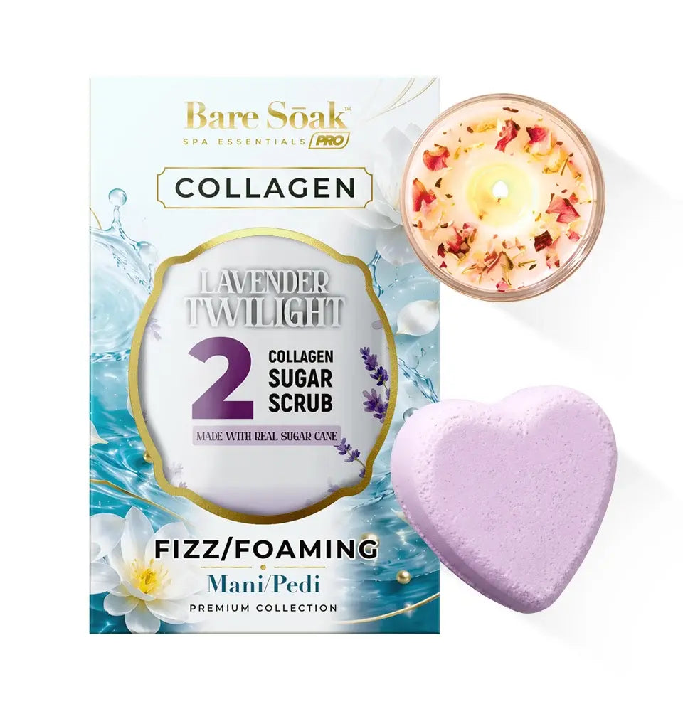 5 Steps • Collagen Pedi Bomb &amp; Massage Candle