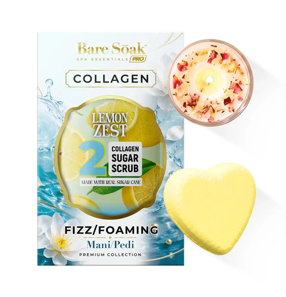 5 Steps • Collagen Pedi Bomb &amp; Massage Candle